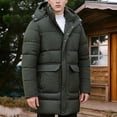 thumbnail image 2 of Blekii Men's Winter Coat with Hood, Insulated Puffy Jacket for Cold Weather, Thick Water-Resistant Warm Parka, Heavy Duty Winter Coat for Snow, Outdoor Thermal Hooded Coat for Men,, 2 of 9