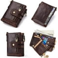 thumbnail image 2 of Durable RFID Blocking Bifold Men's Leather Wallet with Chain, 2 of 6