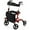Red, variant on Costway Rollator Walker w/ Seat, Folding Aluminum Rolling Walker w/ 8-inch Wheels, Red