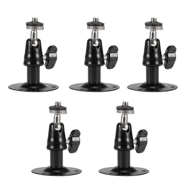 Soporte De Pared Para Cámara De 5 Uds Soportes De Altavoz Negros Giratorios Soporte De Proyector Ajustable Cateissary EL008432-00