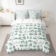 thumbnail image 2 of Manfei Magic Santa Claus Twin Bedding Sets 7-Piece for Kid, Rustic Pine Tree Plant Bedding Comforter Set, Merry Christmas Reversible Sheet Sets, Lightweight Room Decor, 2 of 7