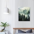 thumbnail image 3 of JRXY Framed Canvas Wall Art For Living Room Family Wall Decorations For Bedroom Wall Decor Foggy Forest Trees Landscape Paintings Room Pictures Artwork Home Decor Canvas Art Prints 16x20 in, 3 of 4