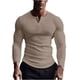 thumbnail image 2 of pstuiky Camisas para hombre de manga larga, Suéter tipo jersey con cuello alto, elástico, color liso, manga larga, cuello redondo, blusas y camisas salir tops l, 2 of 6