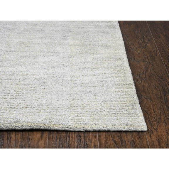 Alora Decor Demure 8' x 10' Solid Silver/Silver Hand-Loomed Area Rug