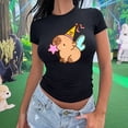 thumbnail image 3 of Playera CapyHada – La Capybara Más Mágica del Bosque Ropa Fashion Para Mujer Color Negro Talla Extra Grande Marca Emil SaEs, 3 of 4