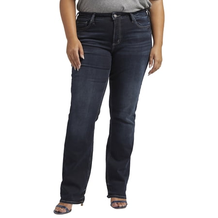Silver Jeans Co. Plus Size Suki Mid Rise Slim Bootcut Jeans , Waist Sizes 12-24