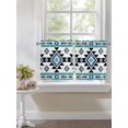 thumbnail image 3 of Half Window Curtains 24 Inches Long, Blue Aztecs Window Treatment Curtain Drapes, Southwestern Stripe Native American Boho Short Curtains Tiers for Kitchen Over Sink, 27.5"x24", 2 Panels, 3 of 7