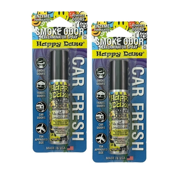 Smoke Odor Exterminator Air Fresh Spray - Your Ultimate Solution for Smoke and Household Odor Elimination - 1 oz Spray, Happy Daze, 2 Packs