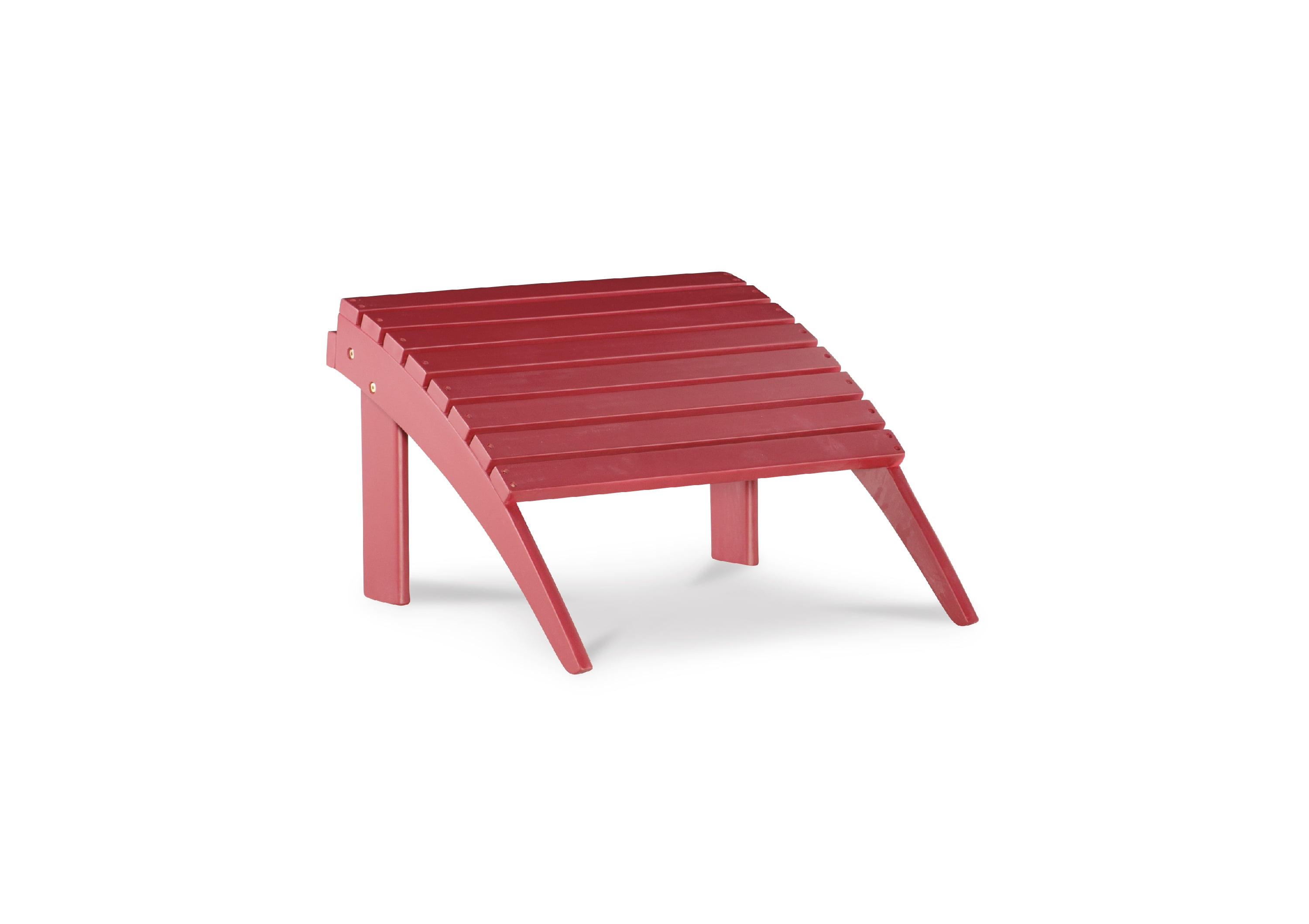 Linon Adirondack Outdoor Ottoman, Red Finish