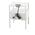 thumbnail image 6 of Modern Style Set of 2 Rattan End Tables with Power Outlet & USB Ports, White, 6 of 20