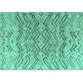 thumbnail image 1 of Ahgly Company Indoor Rectangle Solid Turquoise Blue Modern Area Rugs, 4' x 6', 1 of 4