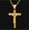 Gold, variant on Mens Women Chain Necklace Cross Stainless Steel Pendant Crucifix Jesus UK-Gold