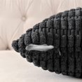 thumbnail image 3 of 2 Packs Black Decorative Throw Pillow Covers 18x18 Inch For Living Room Couch Bed Sofa, Rustic Farmhouse Boho Home Decor, Soft Striped Corduroy Square, 3 of 4