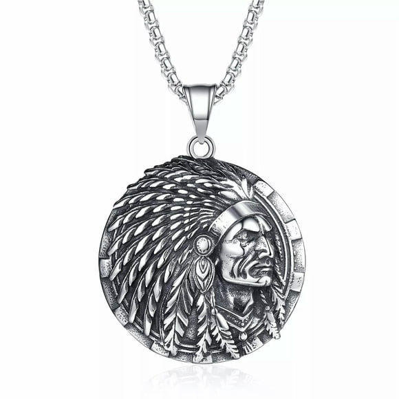HOOUN Men's Indian Stainless Steel Necklace Jewelry Wholesale Gift