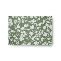 Simply Daisy 2' x 3' Sage Evelyn Spring Chenille Indoor/Outdoor Rug