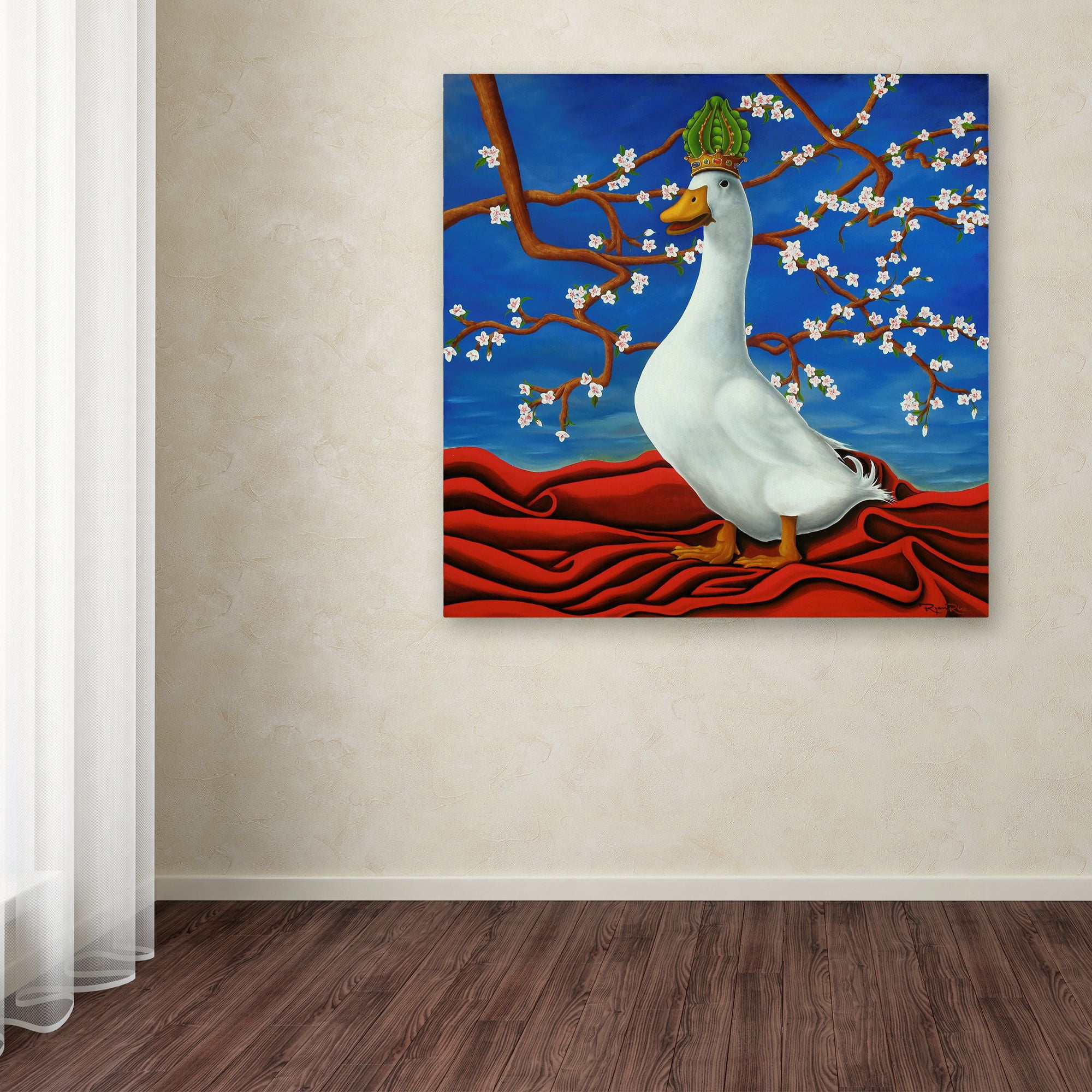 Trademark Fine Art 'Peking Duck (Pea King Duck)' Canvas Art by Ryan Rice Fine Art