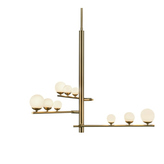 Kuzco Lighting Ch55524 Juniper 19" Wide Chandelier - Brushed Gold / Opal Glass