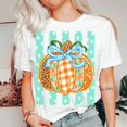 thumbnail image 3 of Coquette Pumpkin Bow Fall T-Shirt, Cute Pumpkin Graphic Tee, Comfort Colors Autumn Shirt, Retro Thanksgiving Halloween Apparel Gift for Her - White, 3XL, 3 of 5