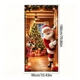 thumbnail image 3 of WWC Christmas Door Cover, Santa Claus Reindeer Festive Door Curtain, Christmas Decorations for Front Door Interior Door Wall 71 x 35 Inch, 3 of 6