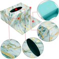 thumbnail image 4 of Caja de papel rectangular de piel sintética - Mármol verde kaili Sencillez, 4 of 6