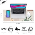 thumbnail image 5 of Long Mouse Pads for Desk,Green Boho Geometric and Plant Pattern Desk Mats on Top Of Desks, Desk Mouse Pad Extra Large with 3mm Non-Slip Base and Stitched Edge for Gaming,Office,Work,Home 31.5"x11.8", 5 of 6
