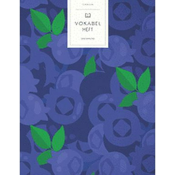 Vokabelheft: Blaubeeren Muster. 3 Spalten für Vokabeln. 120 Seiten mit schönem Design. Dreispaltiges Buch mit Soft Cover 8.5x11 Zoll, ca. DIN A4 21.6x27.9cm. (Paperback)
