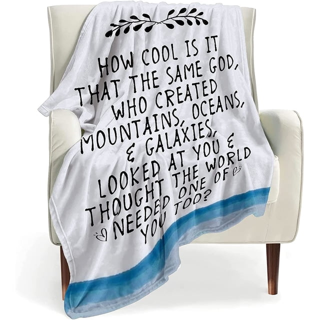 DALIHUA Healing Throw Blanket with Inspirational Thoughts and Prayers- Religious Soft Throw Blanket Inspirational Blankets and Throws Throw Blankets Perfect Caring Gift for Women Men 50x60inches
