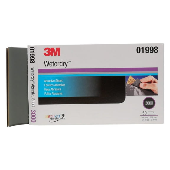 3M 1998 - Wetordry 401Q 9" x 5-1/2" 3000 Grit Non-PSA Paper Abrasive Sheets