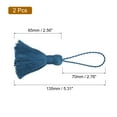 thumbnail image 2 of Unique Bargains 2Pack 5.31' Bookmark Tassels with Loop for DIY Crafts Accessory, Navy Blue, 2 of 6
