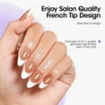 thumbnail image 3 of Gellen French Tips Gel Nail Kit - 240 Pcs Brown Almond, Salon Acrylic Fake Nail Kits Including Gel Top Coat and Base Coat, UV Lamp, Solid Nail Glue Gel, Nail Charms for French Tip Manicure, 3 of 10