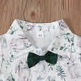 thumbnail image 4 of EnJoCho Toddler Baby Boy Easter Outfit Toddler Boy Bunny Print Button Up Shirt Top+Shorts Suits Set Summer Clothes (Green,3-4 Years), 4 of 4