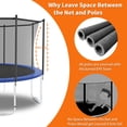 thumbnail image 6 of HooKung 8ft Trampoline with Enclosure Safety Net Jumping Fun Trampoline Heavy-duty Jump Pads, Spring-loaded for Kids and Adults, 6 of 7