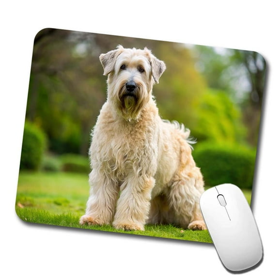 Soft Coated Wheaten Terrier Dog Photo Mouse Pad Low Profile Gaming Mat
