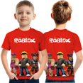 thumbnail image 2 of [5-14 Años] Roblox Primavera Verano Niños Niñas 3D Impreso Tops Cuello Redondo Anime Versión Coreana Camisetas Camisas Diarias, 2 of 3