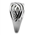 thumbnail image 4 of Luxe Jewelry Designs Women's Stainless Steel Traditional Ring with Clear Crystals - Size 9 (Pack of, 4 of 4