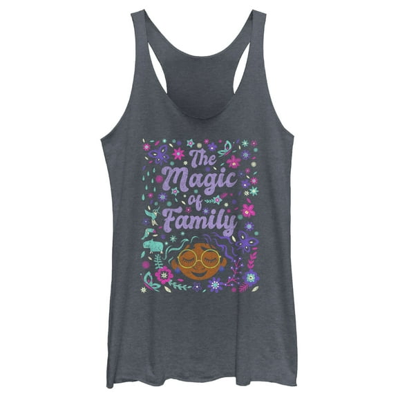 Women's Encanto Mirabel The Magic of Family Racerback Tank Top Navy Blue Heather X Small