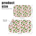 thumbnail image 3 of Strawberry and Leaf White Pattern Bath Mat Set Of 2,Non-Slip Rug for Bathroom,Kitchen,Bedroom,Entrance, 30x17 and 23.5x15.7 Inches, 3 of 5