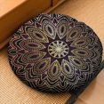 thumbnail image 2 of Round Meditation Cushion, 22" Dutch Velvet Floor Pillow with PP Cotton Filling for Yoga, Zen, Reading, and Floor Seating, Boho Print, 2 of 5