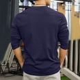 thumbnail image 6 of YueHuiYing Men's V-Neck Button-Down Long Sleeve Casual Sports Fitness Pullover with Elastic Stand Collar and Front Vertical Stripes for Active Wear, 6 of 8