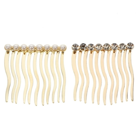 MLINS 2 Pcs Durable Hair Insert Clips Women Decor Braiding Rhinestone Veil Miss Bride