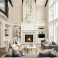thumbnail image 6 of Modern Large Foyer Chandelier,7-Light High Ceilings Long Chandeliers,Hanging Chandelier Ceiling Light,Entryway Modern Lighting Fixture Villa and Stair, 6 of 7
