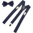 thumbnail image 1 of HSHDLDF Mens Suspenders 1" Inch Elastic Adjustable Y-Back Clip-on Suspender, 1 of 7