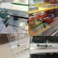 thumbnail image 2 of Cerraduras para gabinetes y muebles, cerradura de trinquete para vitrina, cerradura para puerta corrediza de vidrio, exhibición de vitrina con llave similar, paquete de 2, 2 of 5