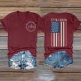 thumbnail image 2 of MEICHEN 250th Anniversary USA Shirt for Women 1776 Patriotic American Flag V Neck T Shirt July 4th Graphic Tee Features:, 2 of 8