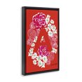 thumbnail image 3 of Stupell Industries Art Deco Floral Bloom Letter A Black Floating Frame Canvas Art, 17 x 25, by Hannah Byatt, 3 of 8