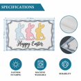 thumbnail image 6 of Happy Easter Placemats Set of 8, Cute Lovely Colorful Rabbits Silhouette Blue Plaid Placemats for Dining Table, Place Mats for Kitchen Tabletop, Waterproof Wipeable Dining Table Mats Set, 6 of 9
