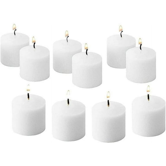 D'light Online 10 hour Unscented Votive Candle White 72pcs Bulk Pack