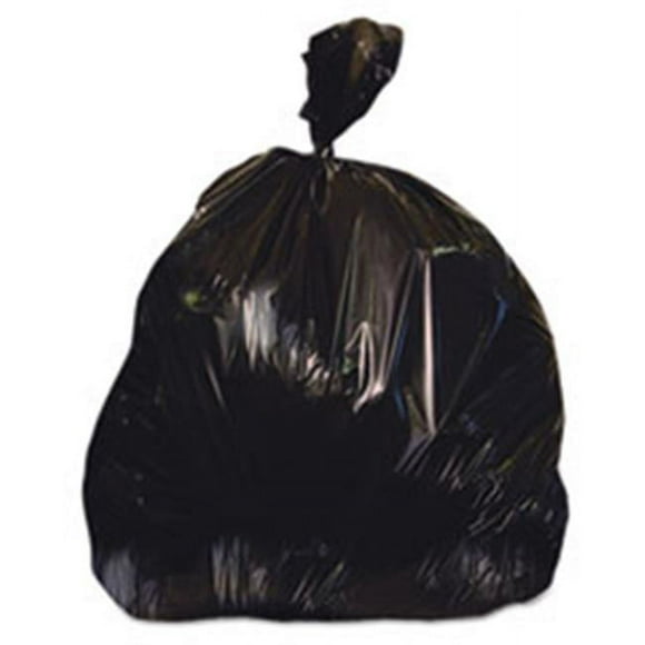 Unisan HERH7658SK 60 gal 1.25 Mil Low-Density Garbage Bags, Black - 38 x 58 in. - 100 Per Case