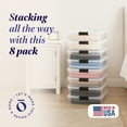 thumbnail image 2 of Homz 56 Quart Underbed Clear Plastic Latching Storage Container, 8 Pack, 2 of 7