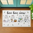 thumbnail image 3 of TiniDecor Boo Boo Crew Halloween Doormat - 18"x30" Ghost Nurse Rug, White Fall Entry Mat, 3 of 4